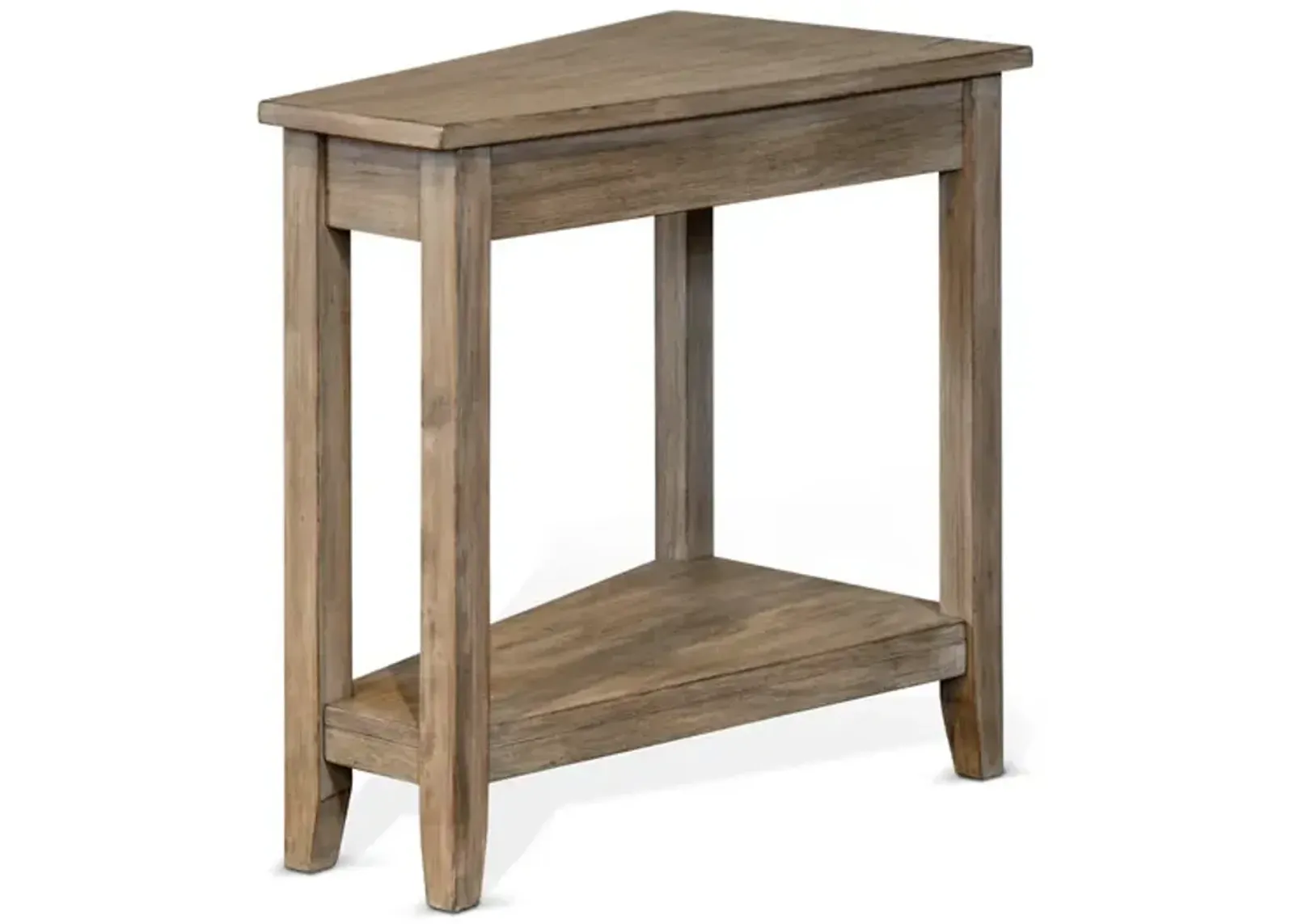 Angled Chairside Table - Gray Wolf