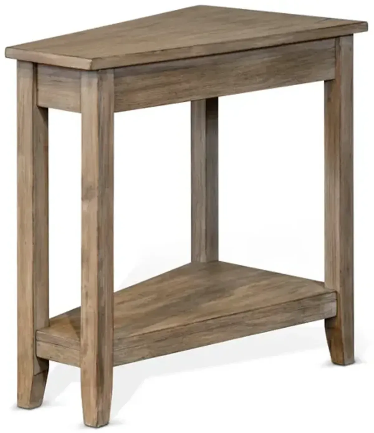 Angled Chairside Table - Gray Wolf