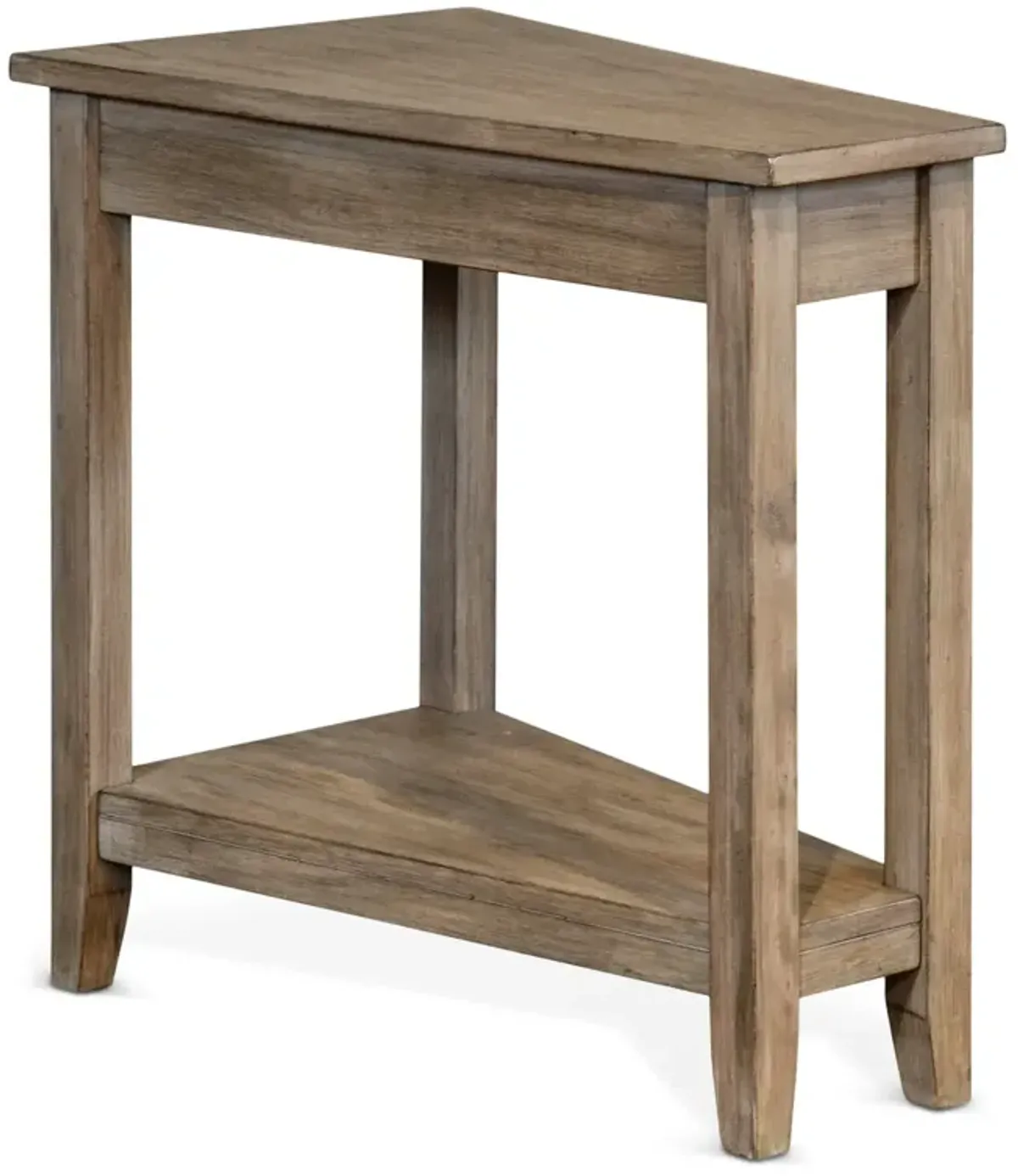 Angled Chairside Table - Tobacco Leaf