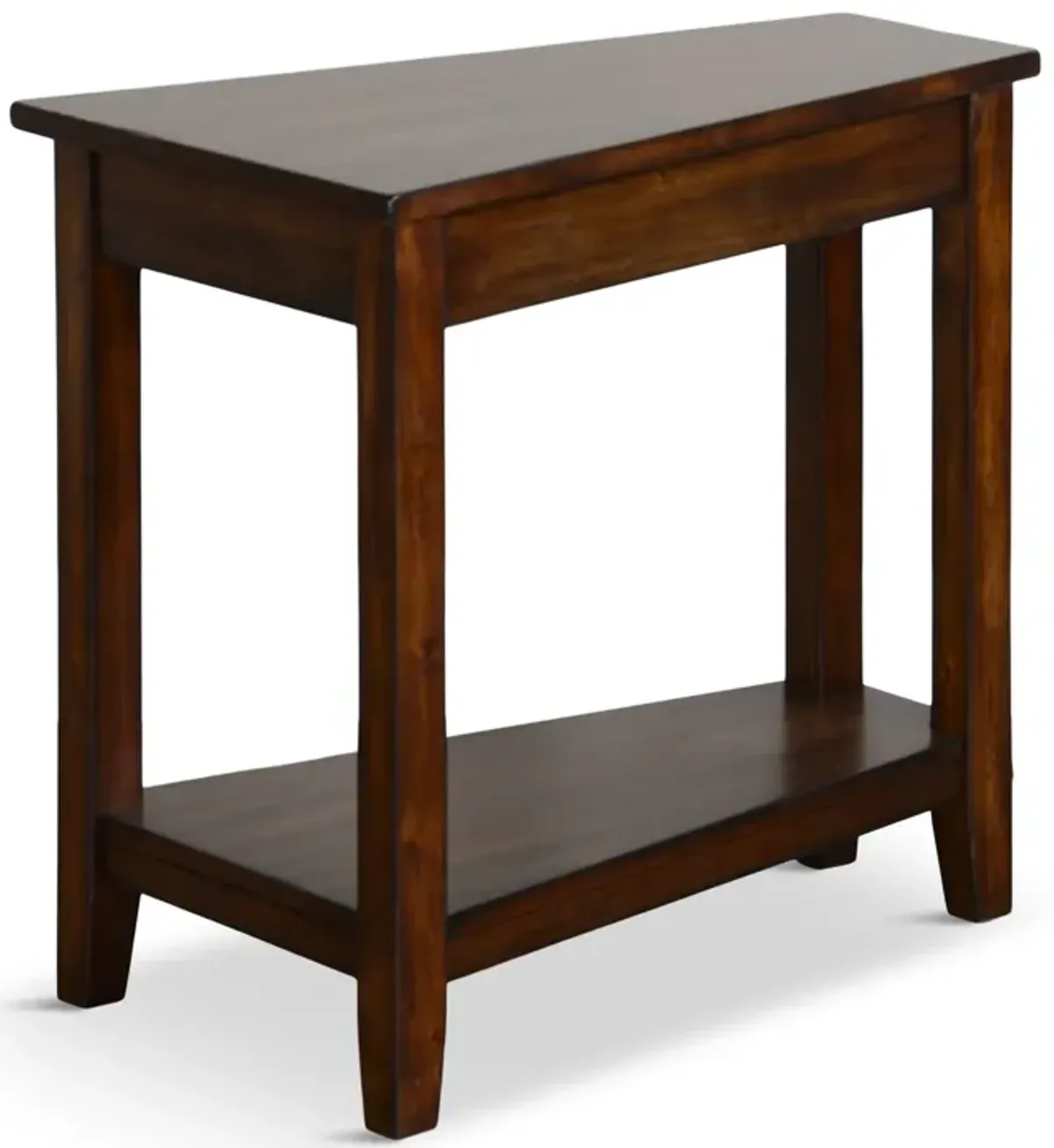 Angled Chairside Table - Tobacco Leaf