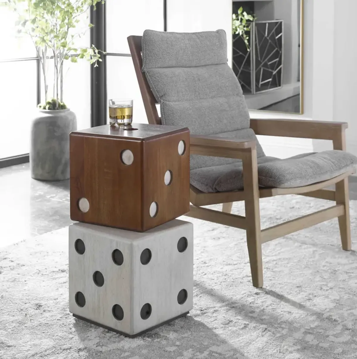 Roll Dice Accent Table