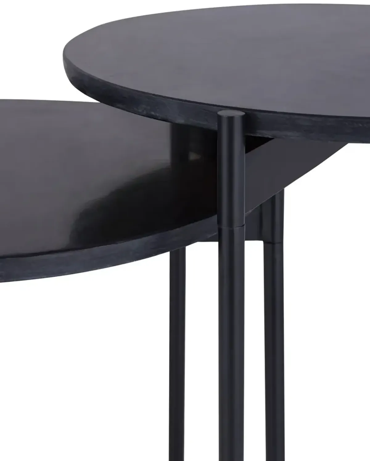 Leeds Bunching Round End Tables - Black