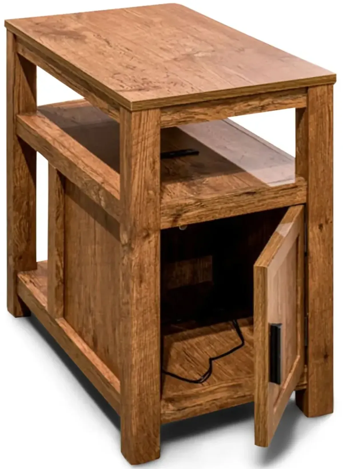 Flinn Chairside Table - Brown