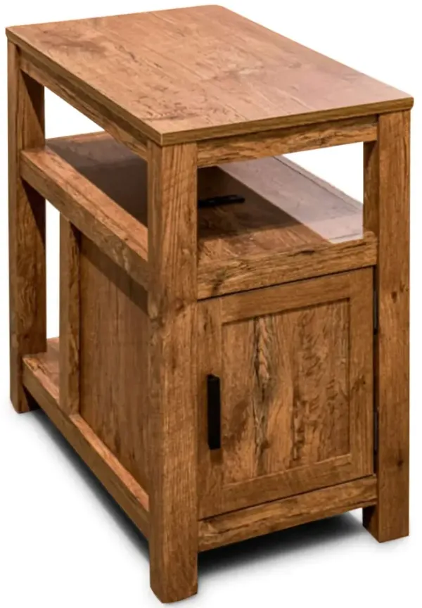 Flinn Chairside Table - Brown