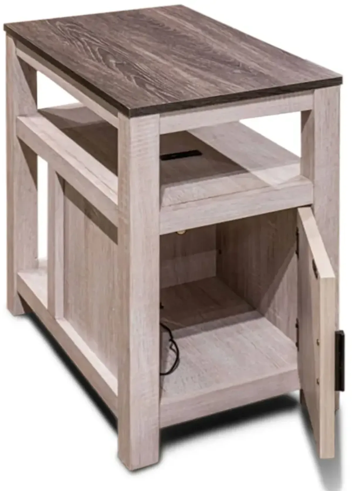 Flinn Chairside Table - Two-Tone