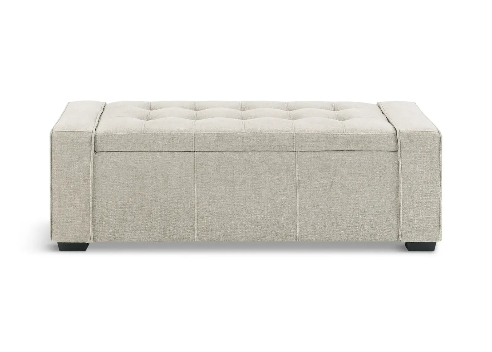 Arturo Tufted Storage Bench - Taupe