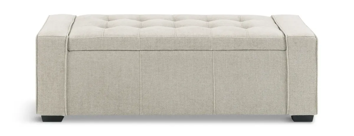 Arturo Tufted Storage Bench - Taupe