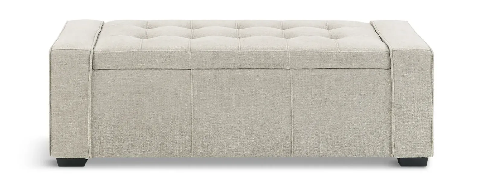 Arturo Tufted Storage Bench - Taupe