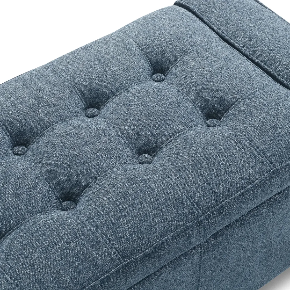 Arturo Tufted Storage Bench - Charcoal