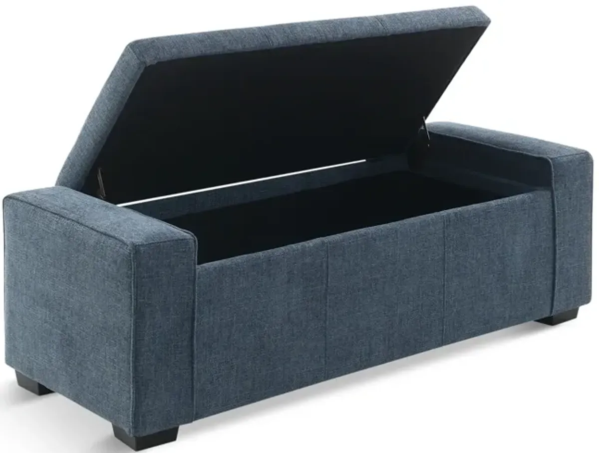 Arturo Tufted Storage Bench - Charcoal