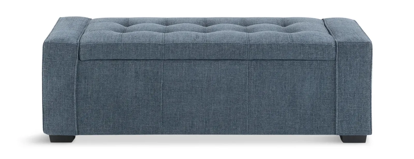 Arturo Tufted Storage Bench - Charcoal