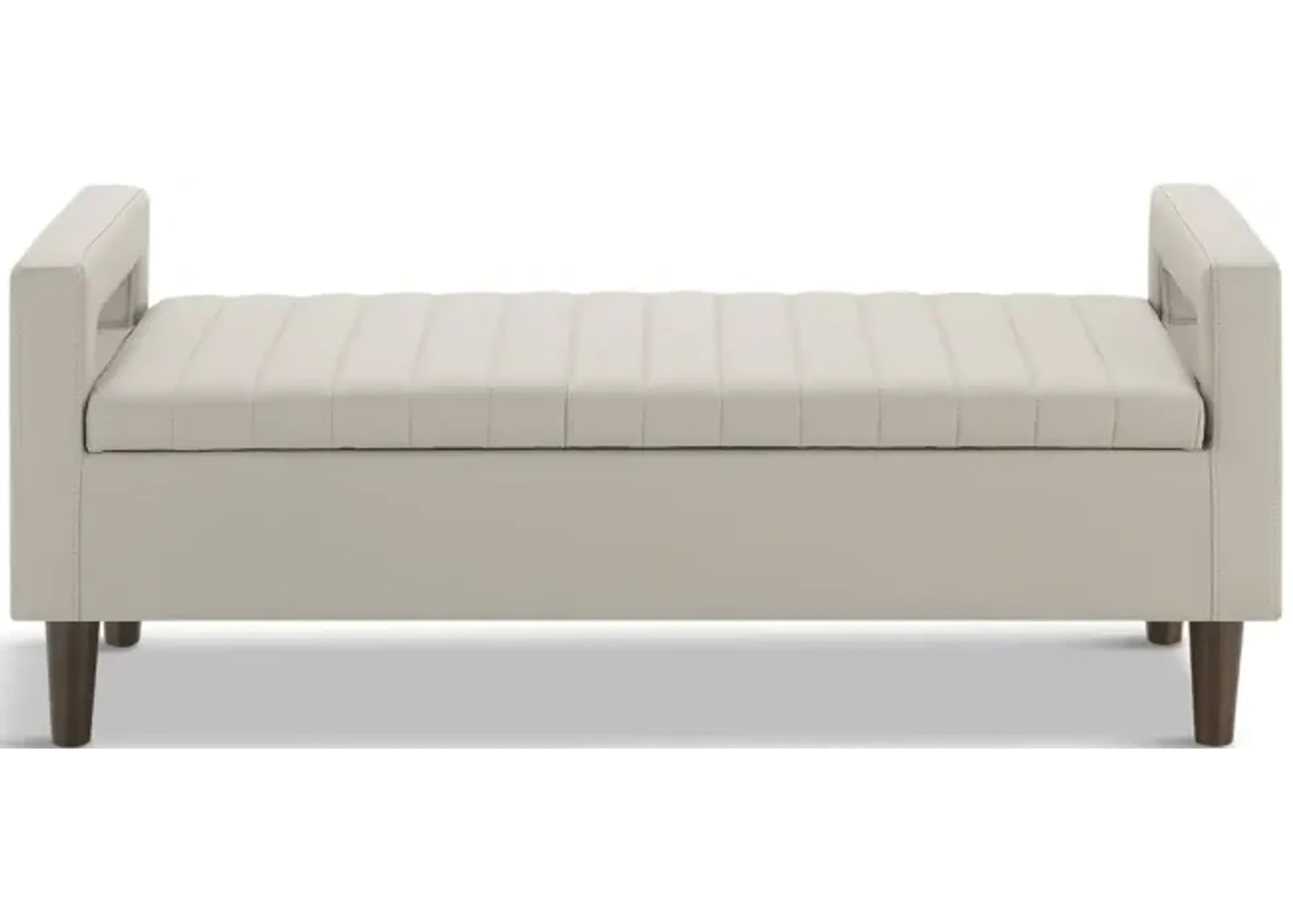 Quinn Channel Tuft Storage Bench - Cream