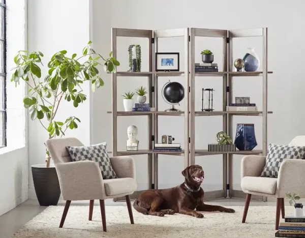 Woodford Room Divider - Grey