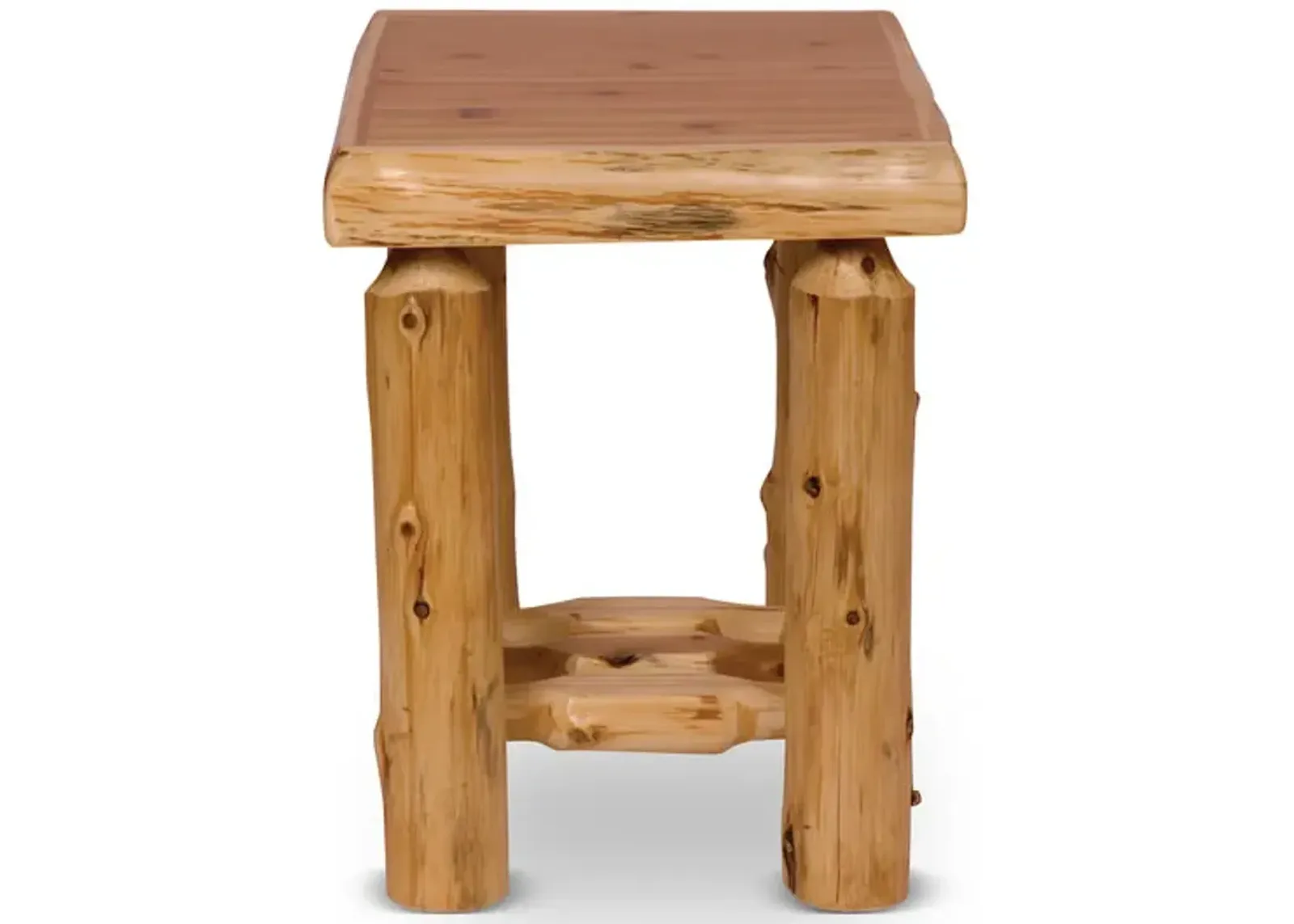 Cedar Log End Table