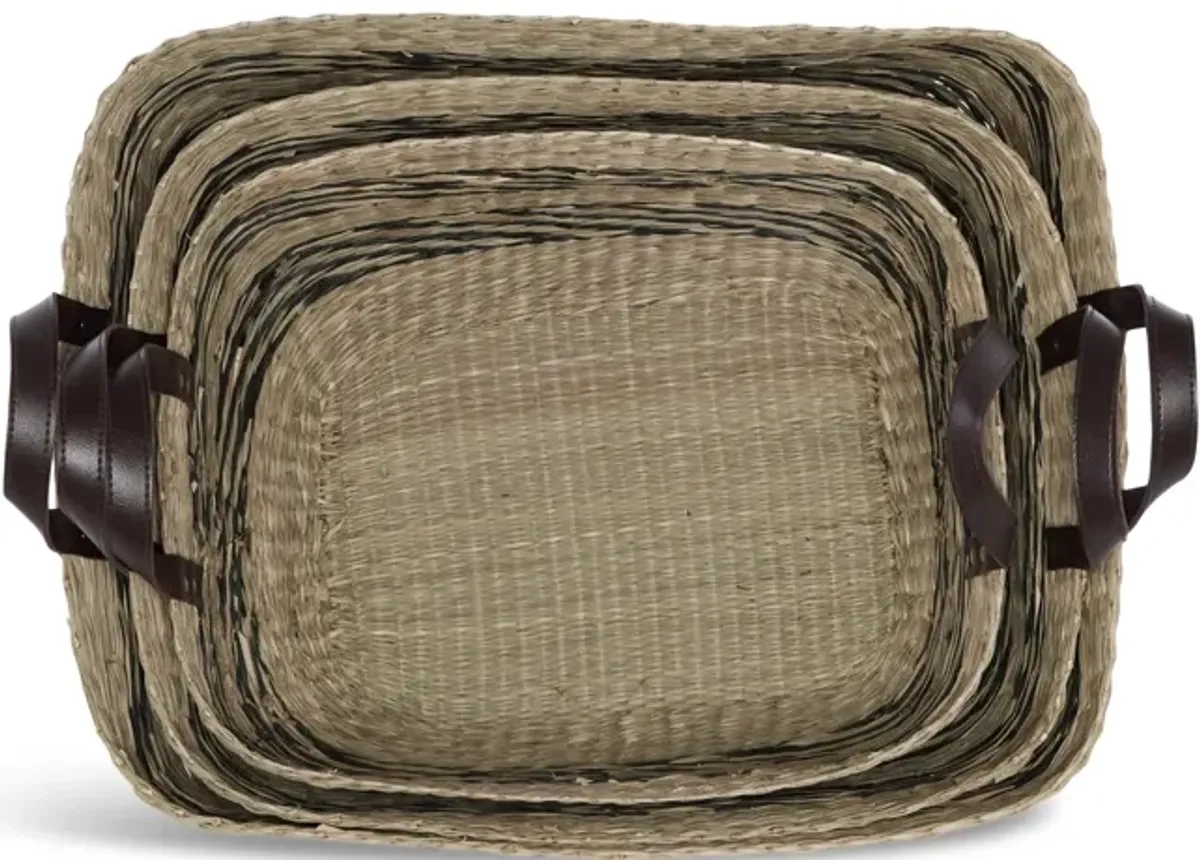 Set of Three Seagrass Baskets