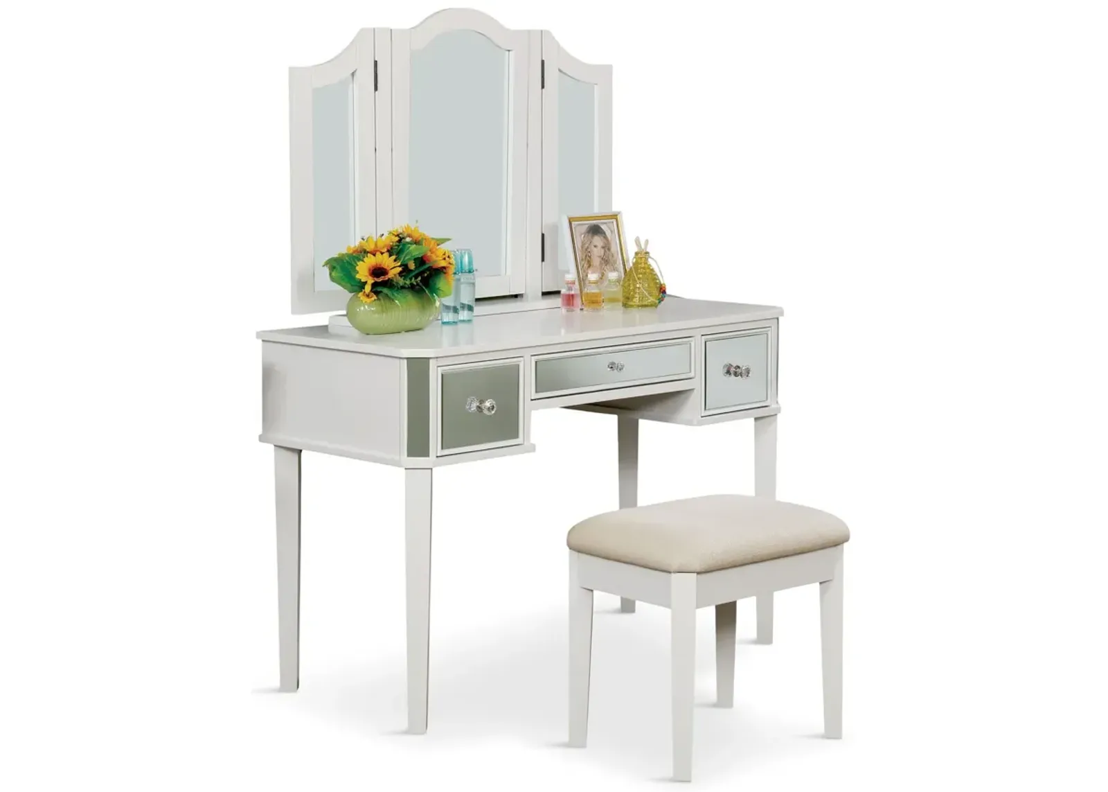 Frozen Vanity With Stool