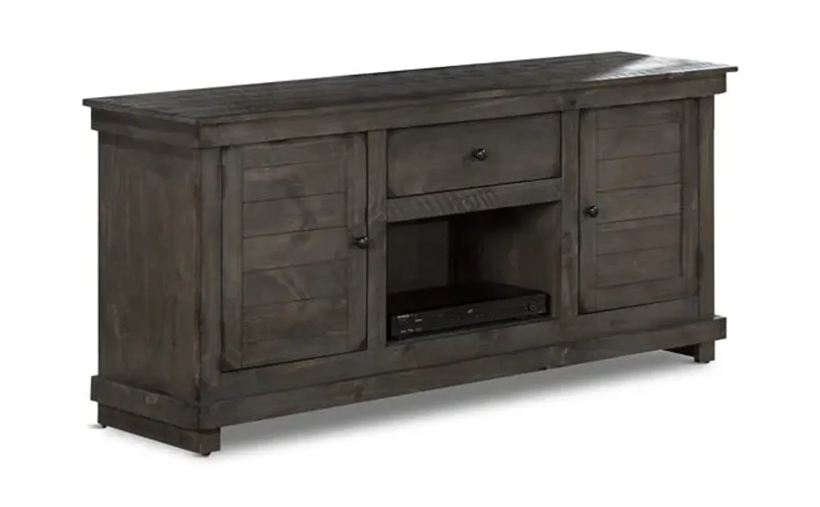 Shiplap Distressed Media Console - Grey