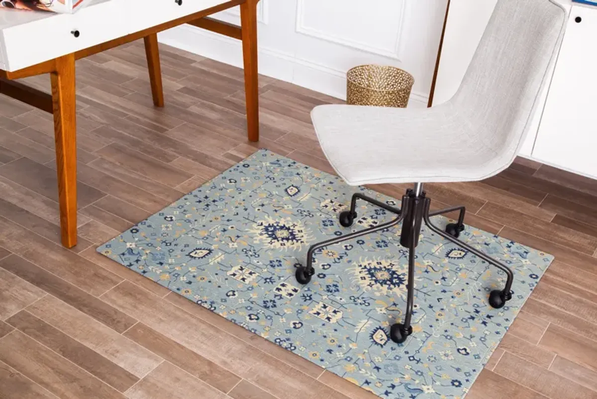 Salor Blue Rug d Chair Mat