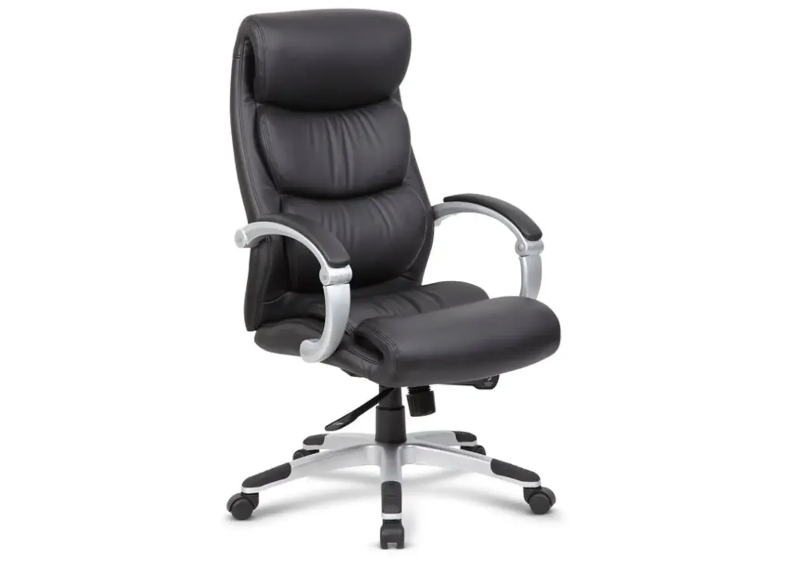 Executive Black Hinged-Arm Office Chair