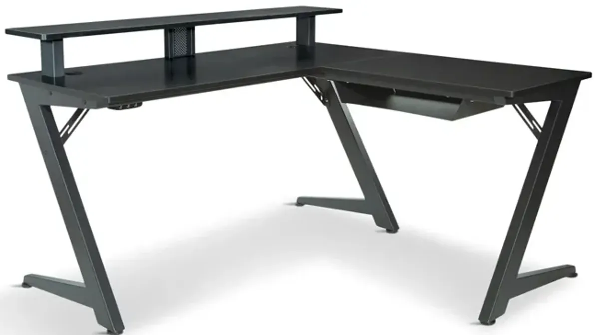 Level Up Gaming Desk With Return And Bluetooth Lighting