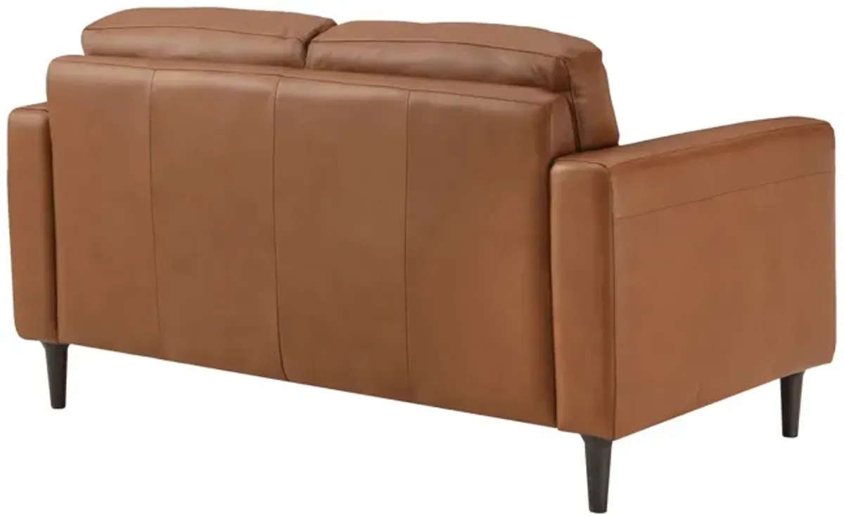 Ollie Leather Loveseat