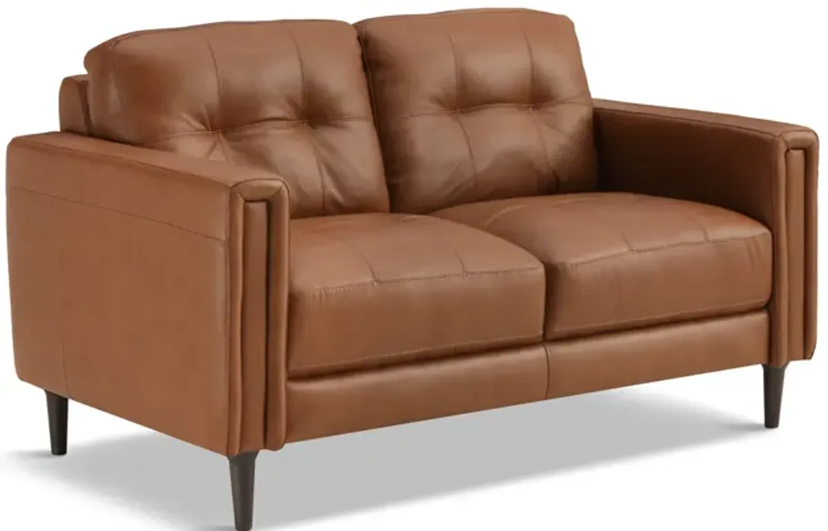 Ollie Leather Loveseat