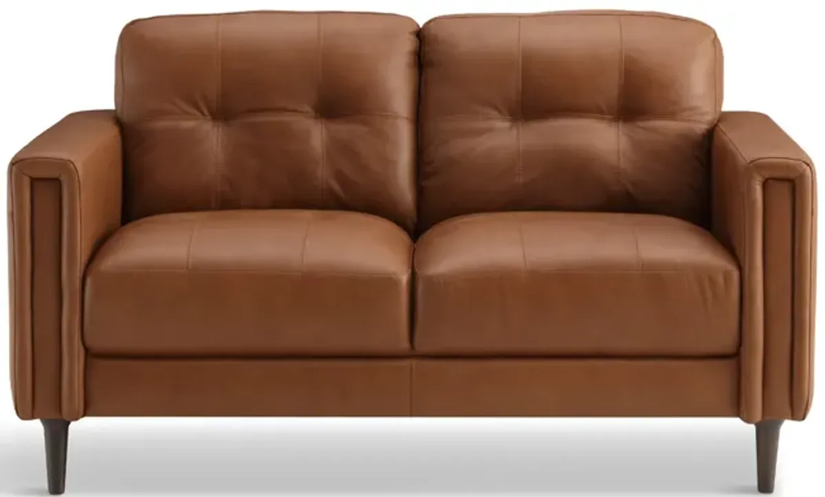 Ollie Leather Loveseat