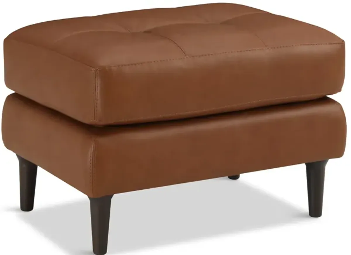 Ollie Leather Ottoman