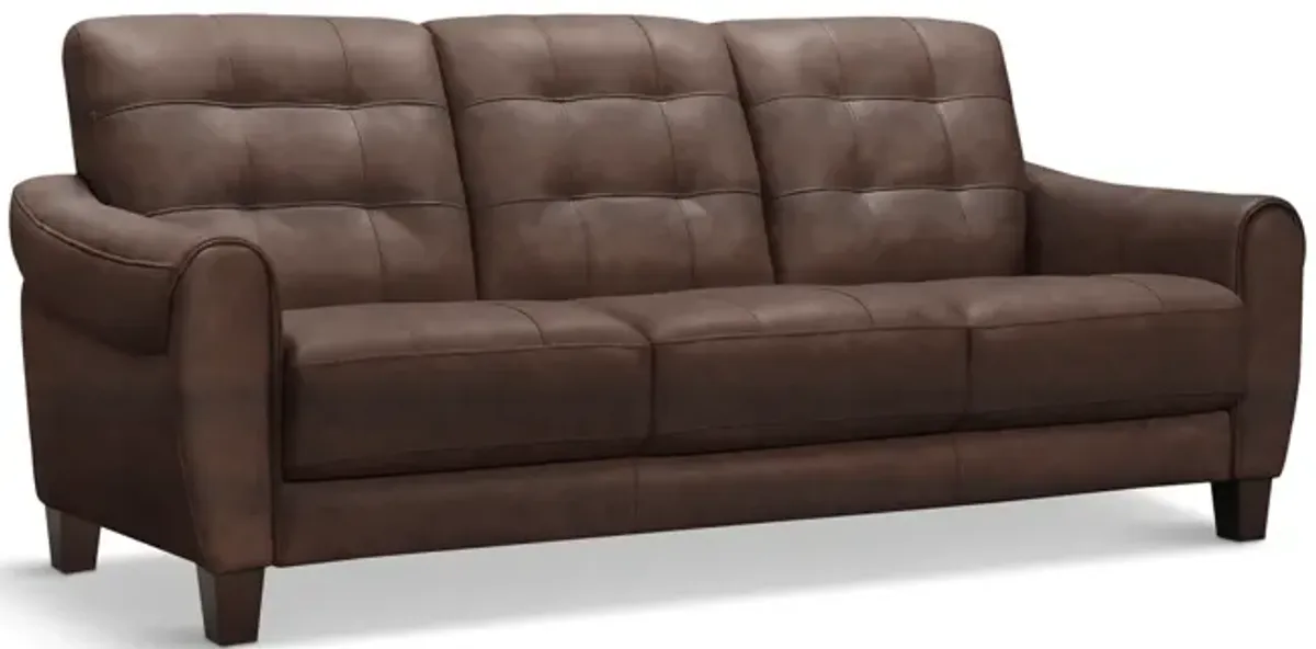 Madden Leather Sofa - Tobacco