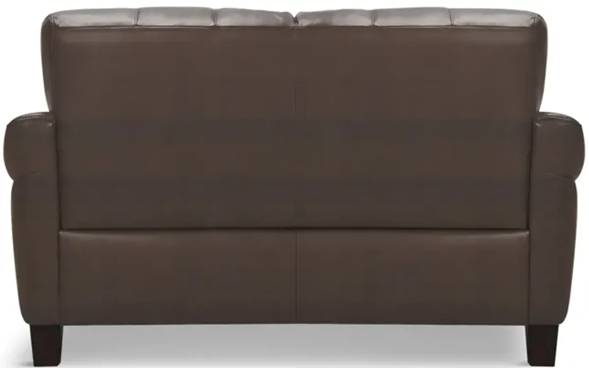 Madden Leather Loveseat - Tobacco