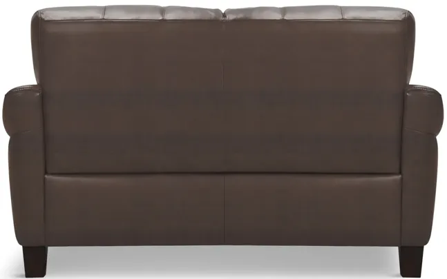 Madden Leather Loveseat - Tobacco