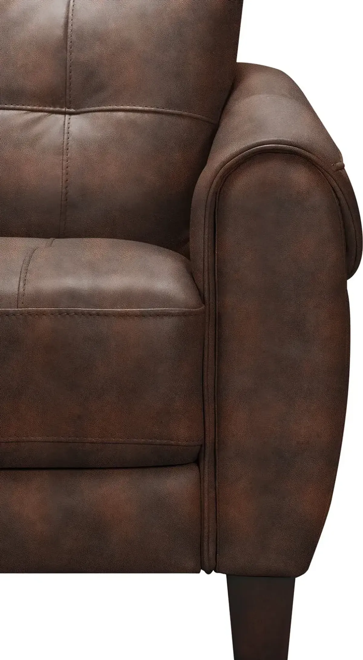 Madden Leather Loveseat - Tobacco