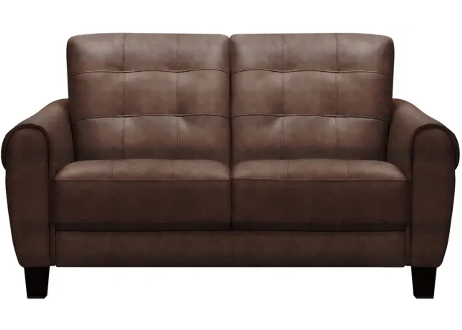 Madden Leather Loveseat - Tobacco