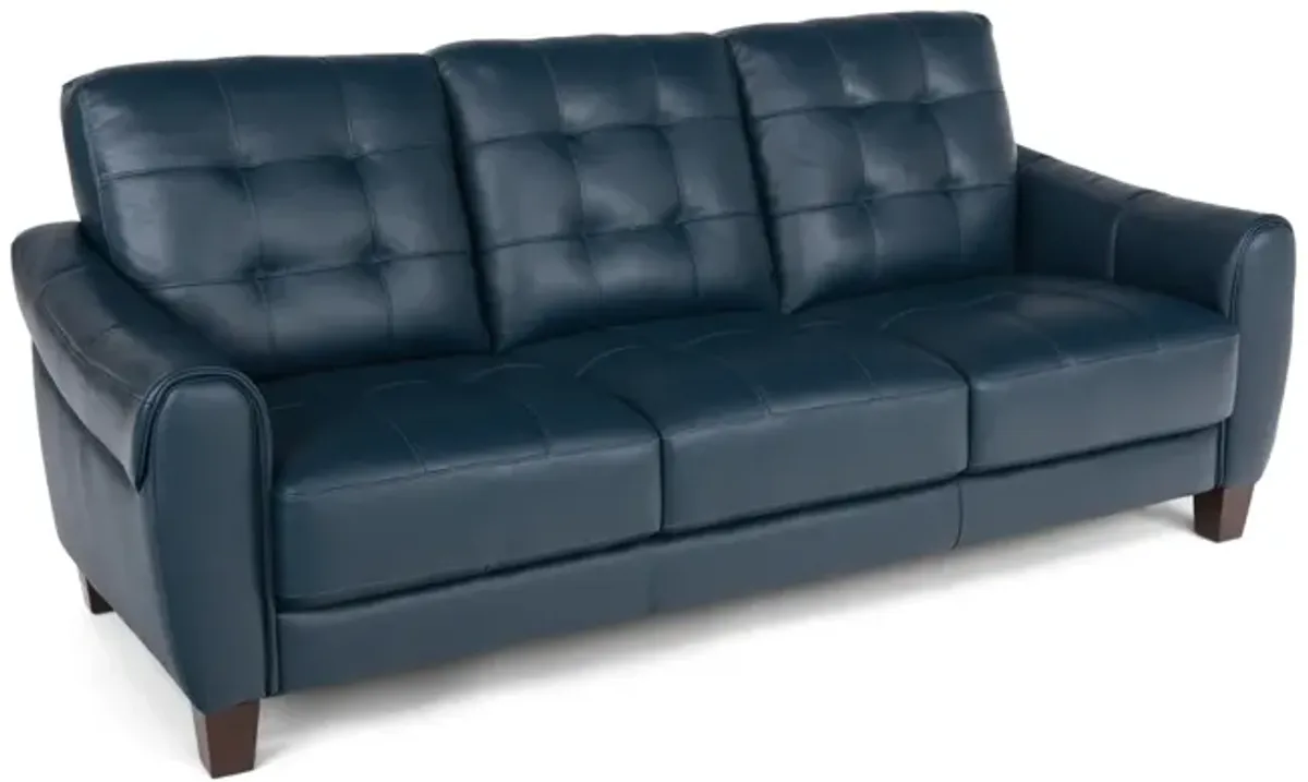 Madden Leather Sofa - Blue