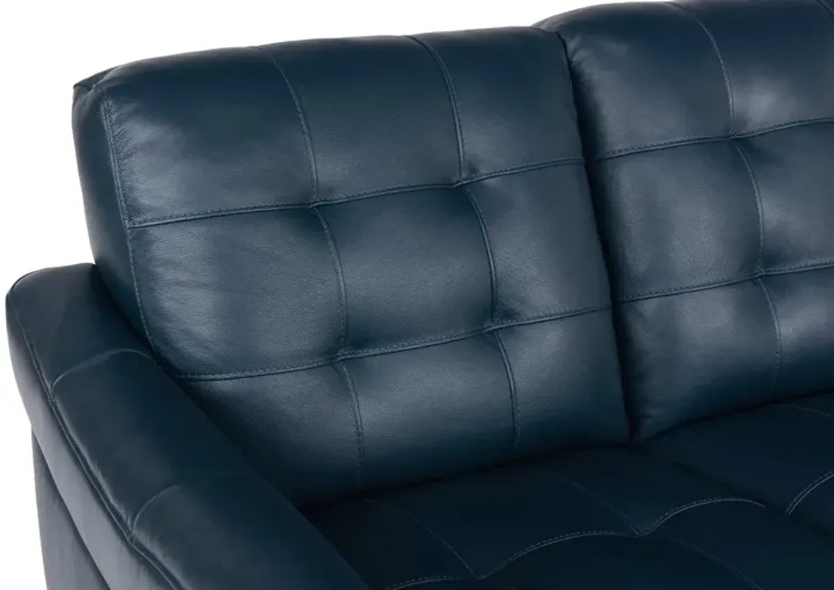 Madden Leather Sofa - Blue