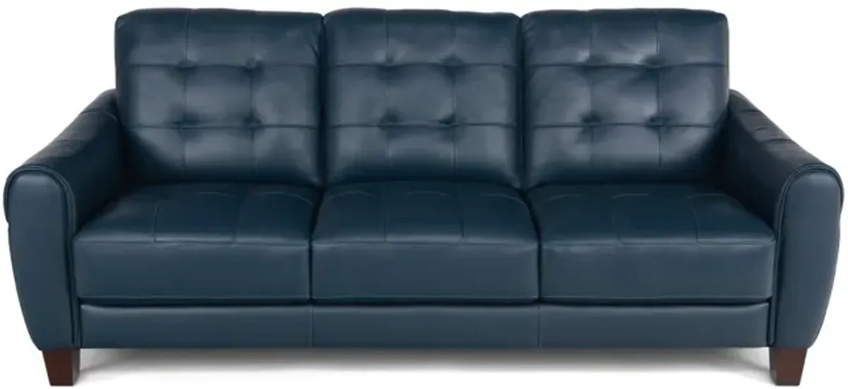 Madden Leather Sofa - Blue