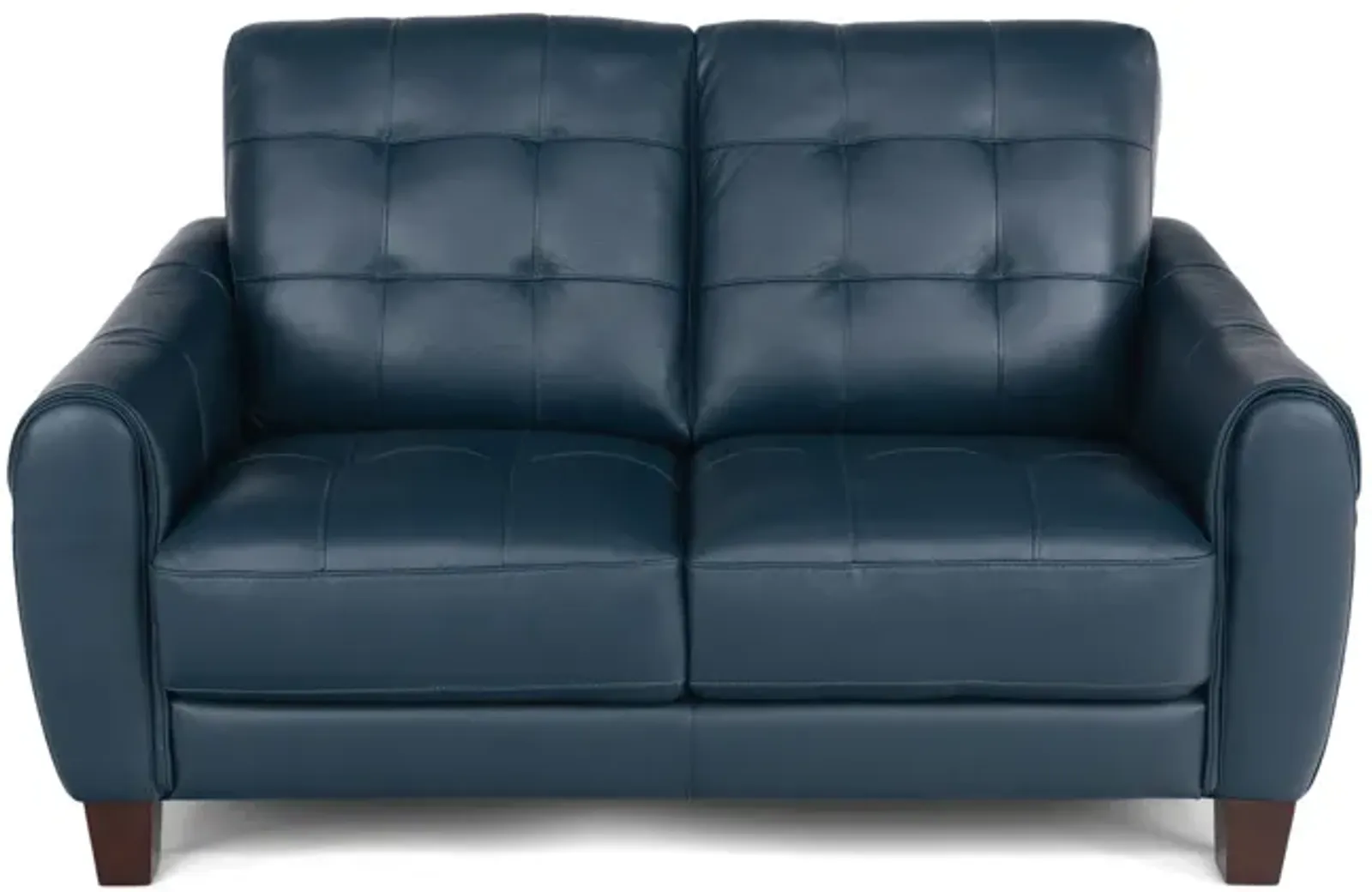 Madden Leather Loveseat - Blue