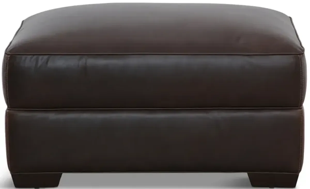 Clara Leather Ottoman