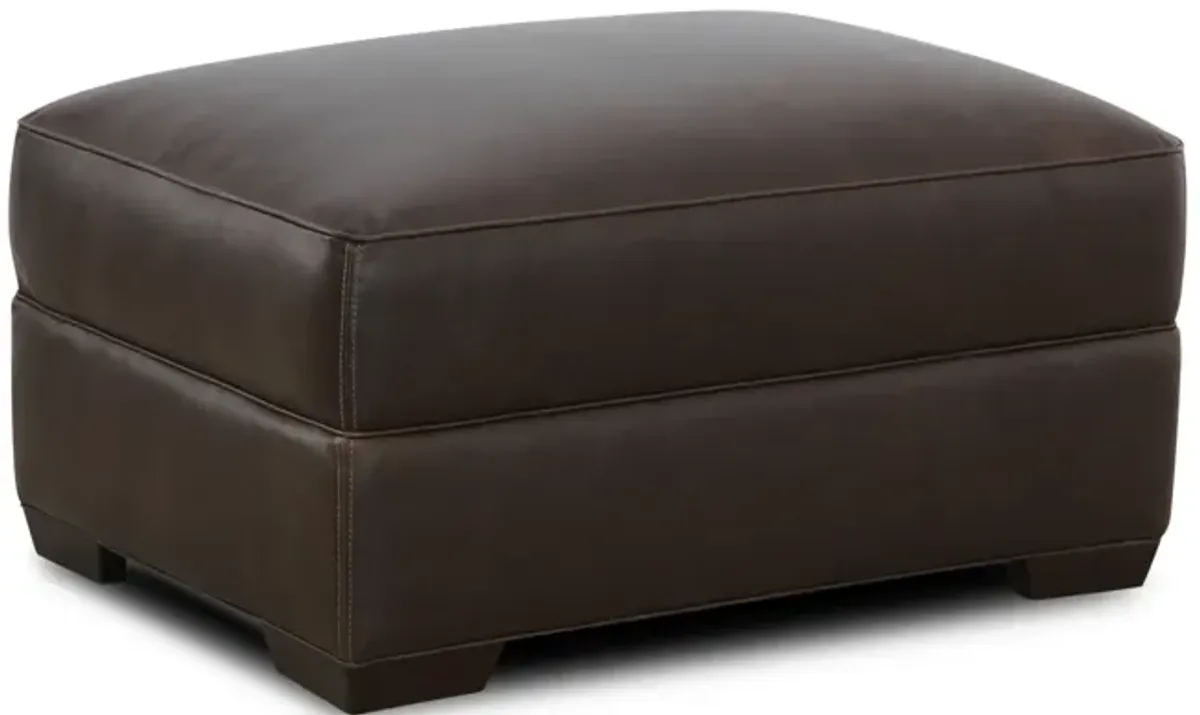 Clara Leather Ottoman