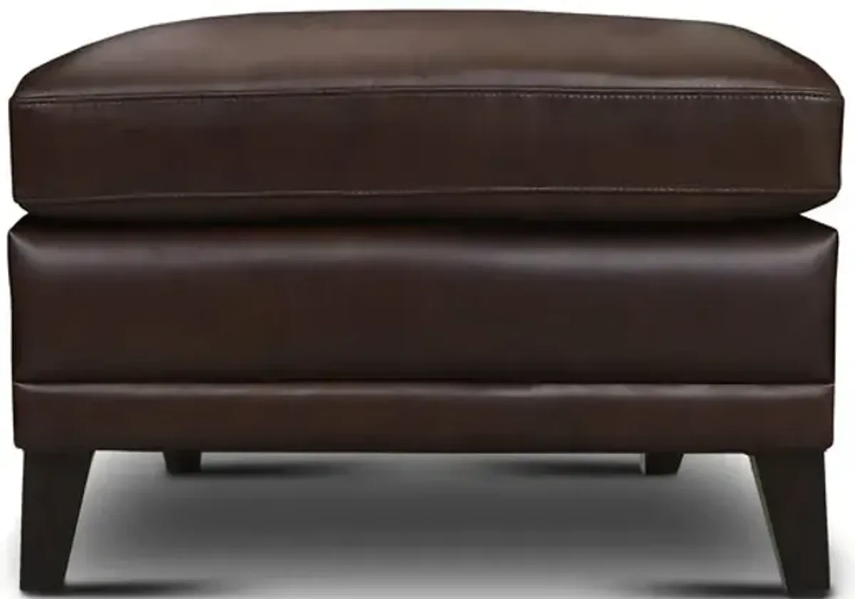 Walter Leather Ottoman