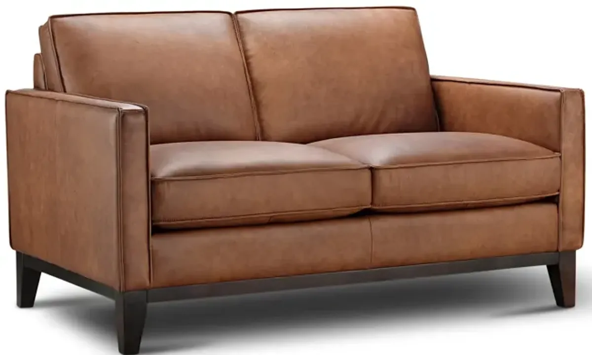 Thorpe III Leather Loveseat