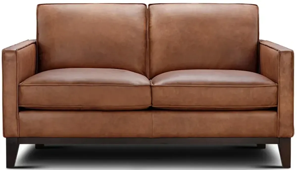 Thorpe III Leather Loveseat