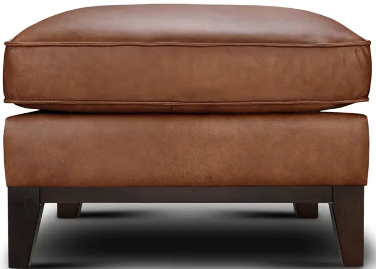 Thorpe III Leather Ottoman