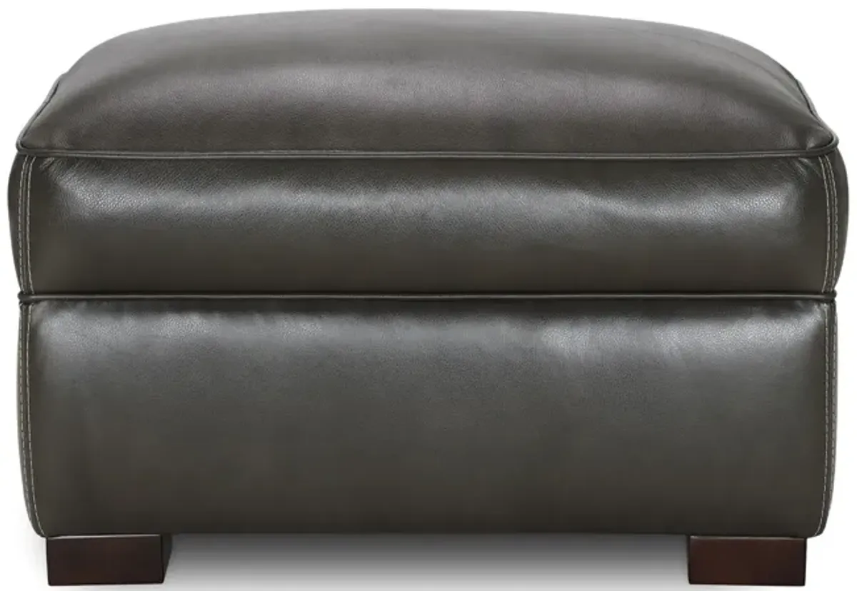 Louis Leather Ottoman