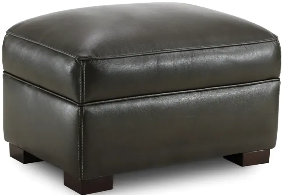 Louis Leather Ottoman