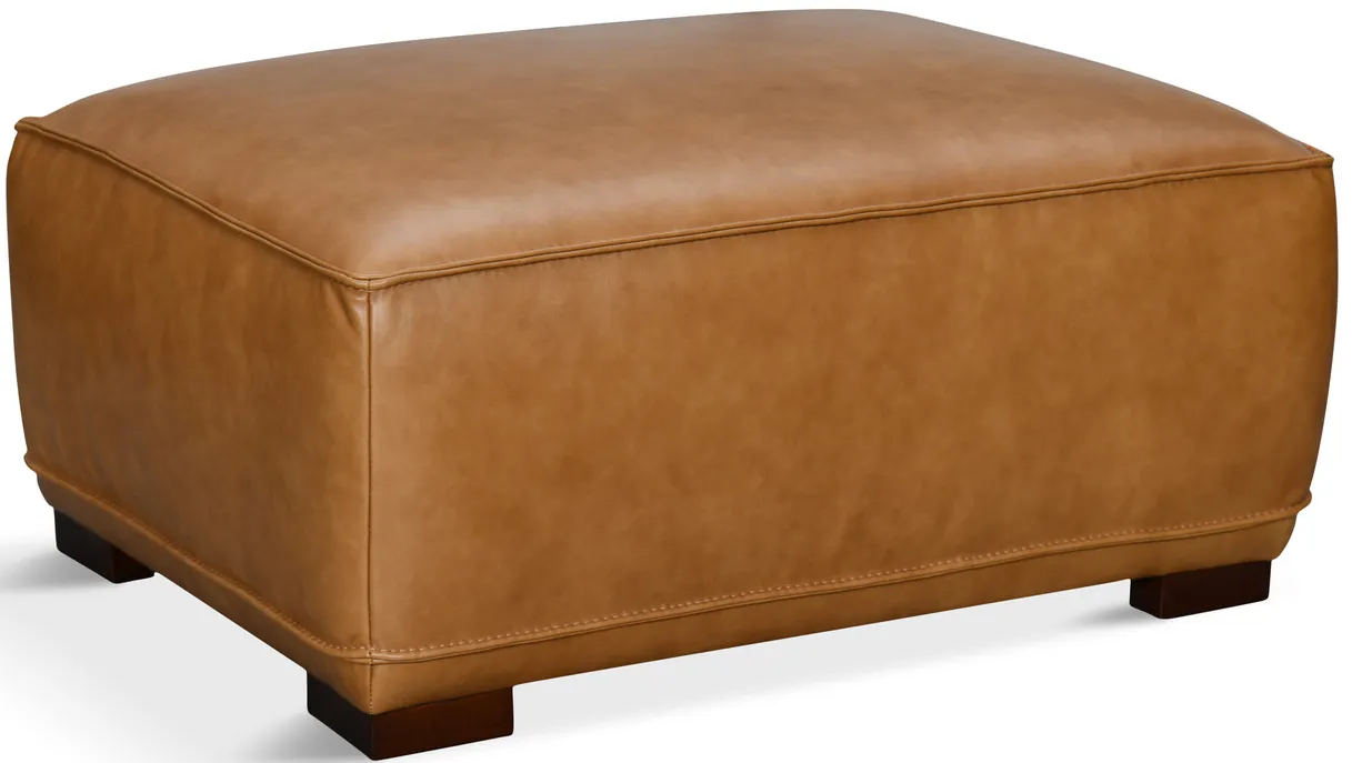 Kevin Leather Ottoman