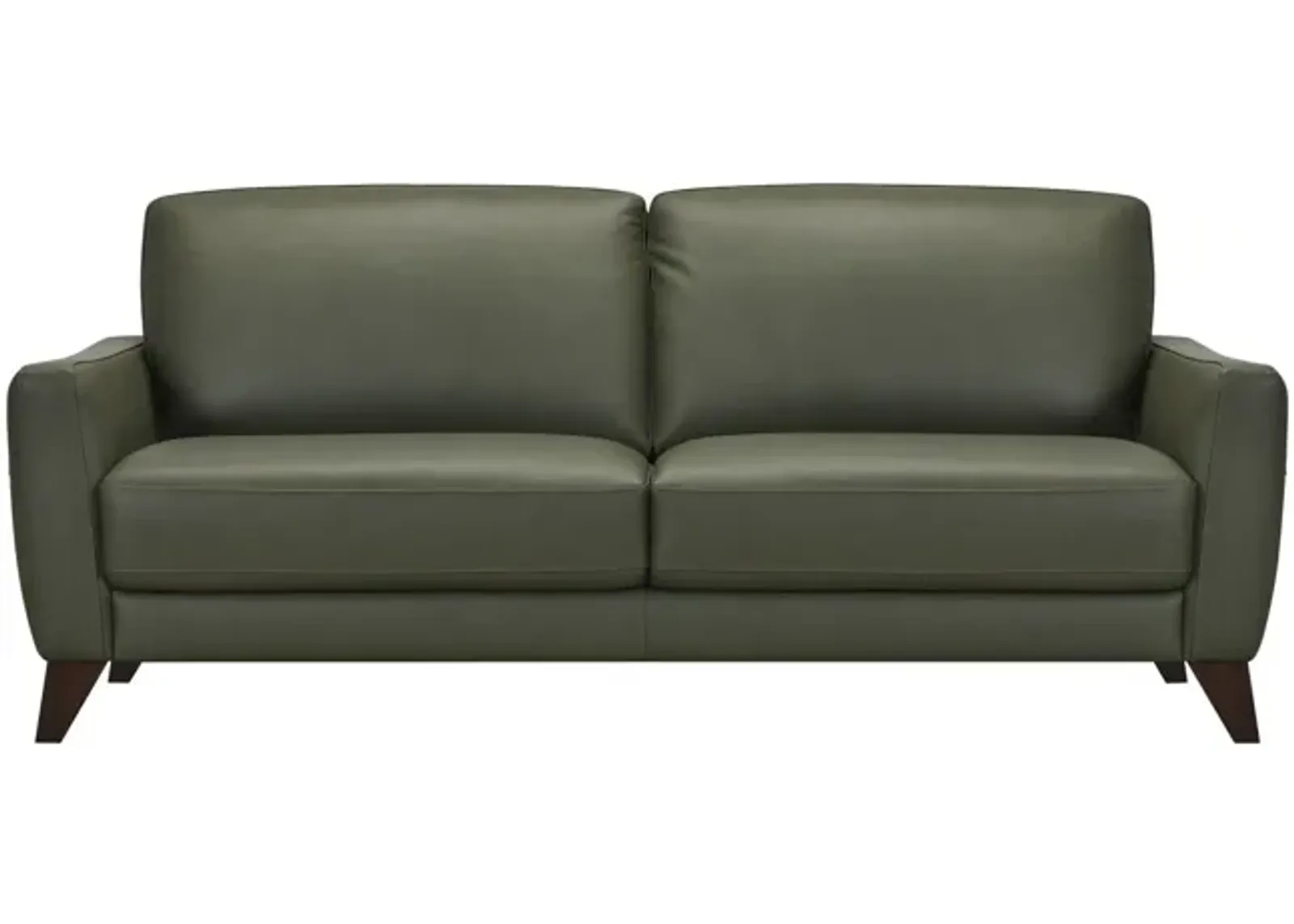 Trifle Leather Sofa - Moss Green