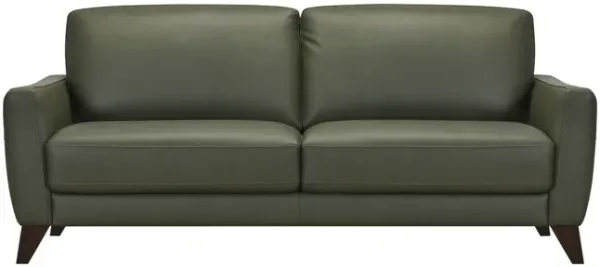 Trifle Leather Sofa - Moss Green