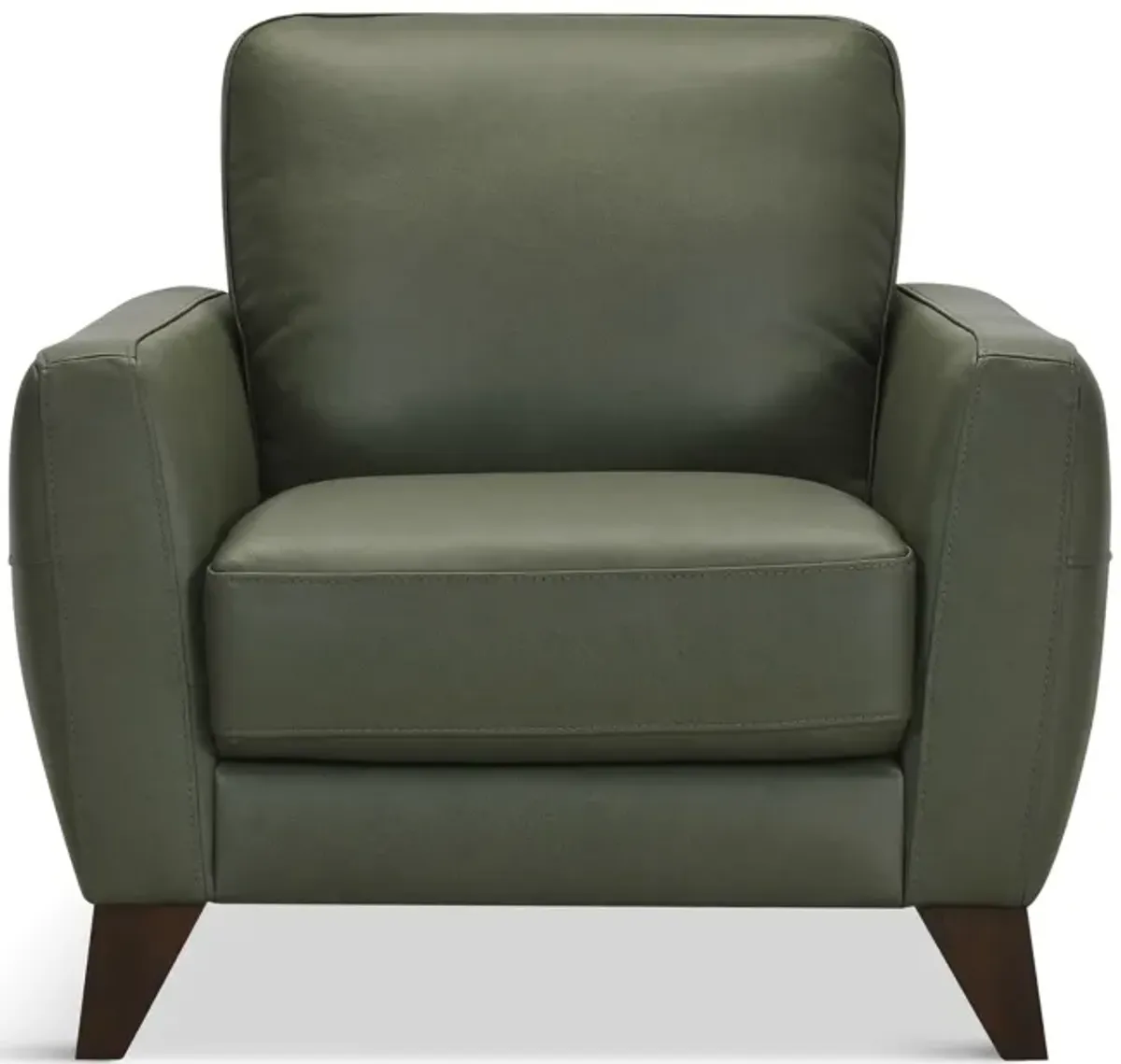 Trifle Leather Chair - Moss Green