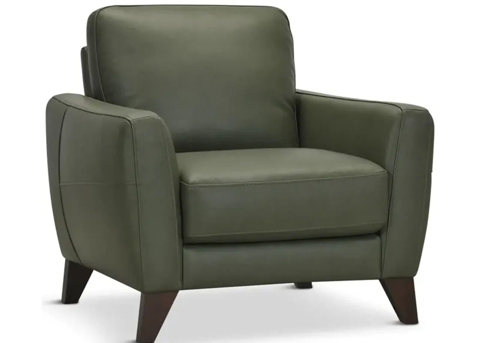 Trifle Leather Chair - Moss Green